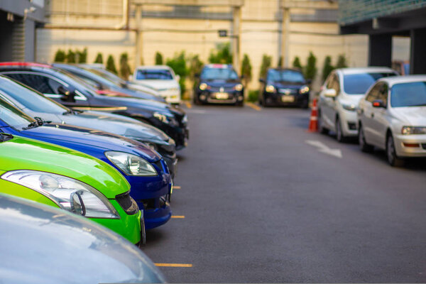 Car parking lot in modern condominium