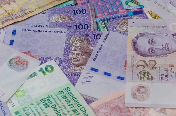 Vielfältigkeit Wert Geld Schein von Singapore-Note — Stockfoto