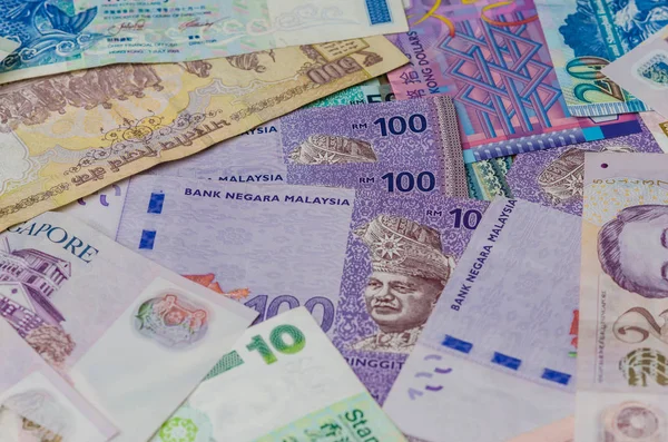 Vielfältigkeit Wert Geld Schein von Singapore-Note — Stockfoto
