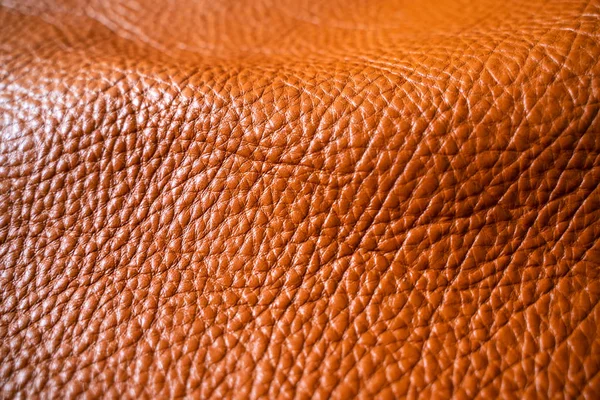 Világosbarna barna valódi bőr textúra — Stock Fotó