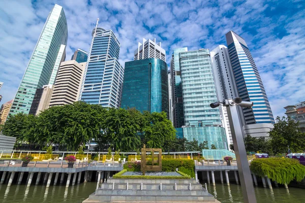 Modernes Gebäude des Geschäftsviertels Singapore Skyline — Stockfoto