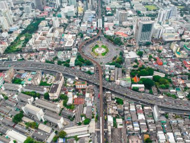 Bangkok bina gökdelenin zafer anıtı b havadan görünümü