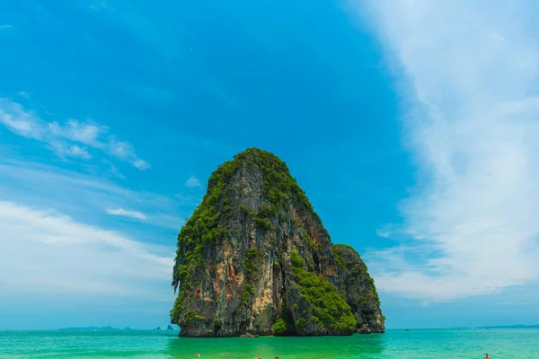 Rock Island Turquoise Andaman Sea Krabi Thailand — Stock Photo, Image