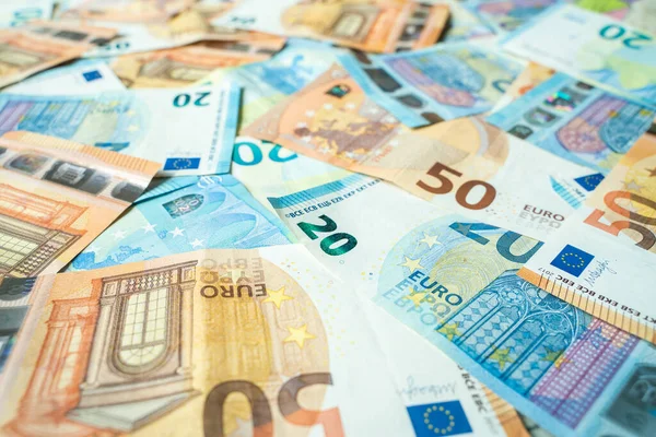 Various value of euro money business finance background, Selective money bill
