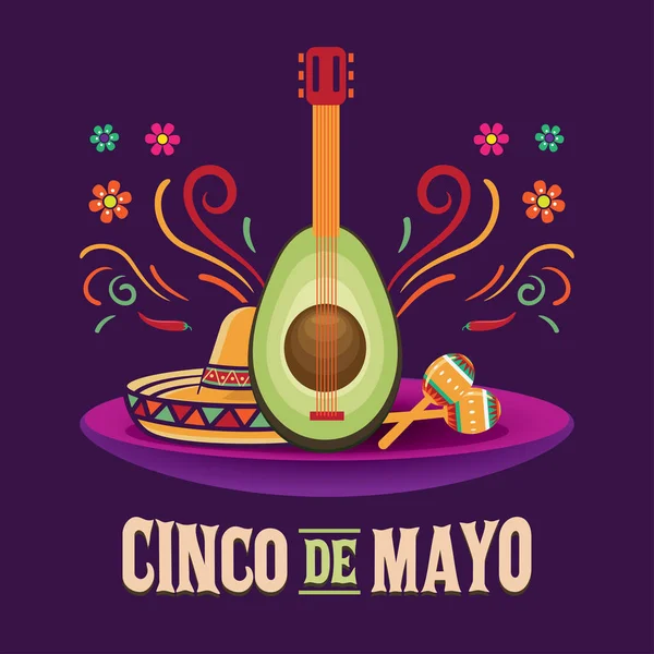 Cinco de Mayo矢量图解，5月5日 — 图库矢量图片