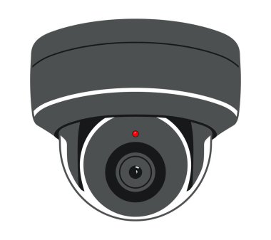 CCTV kamera. Güvenlik gözetim sistem. İllüstrasyon izole vektör