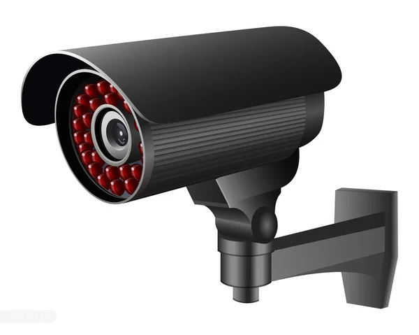 Cámara Cctv Sistema Vigilancia Seguridad Ilustración Aislada Vectorial — Vector de stock