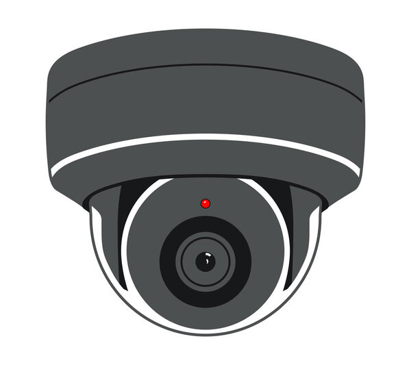 Камеры наблюдения. Система наблюдения за безопасностью. Векторная изолированная иллюстрация

