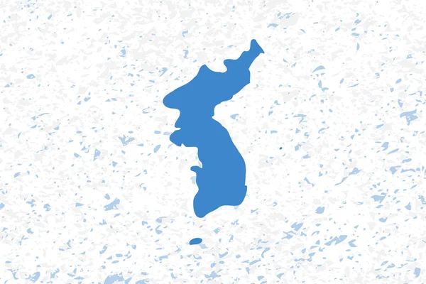 Bandera Corea Del Norte Estilo Grunge Relación Aspecto — Vector de stock