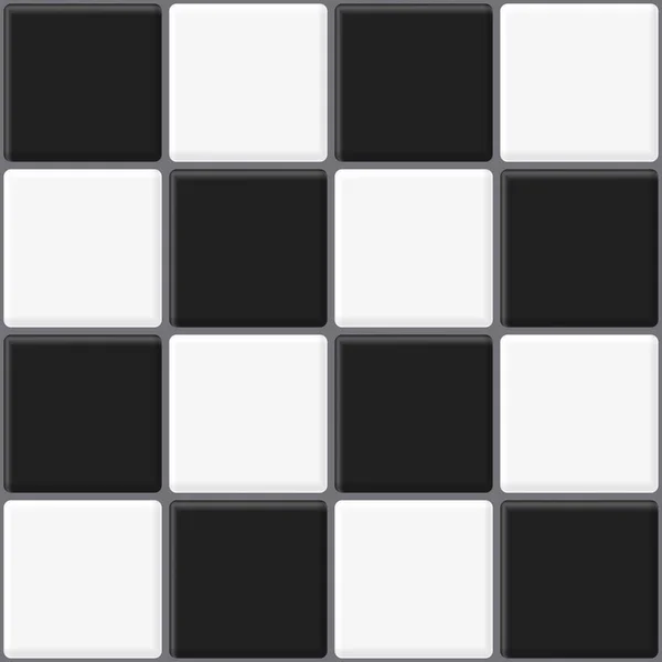 Azulejos Blanco Negro Sin Costura Textura Antecedentes Abstractos Del Vector — Vector de stock