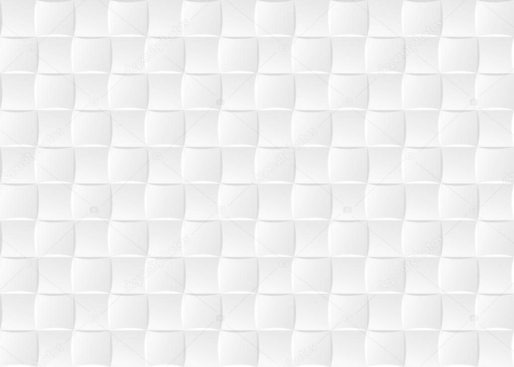 White Ceramic Tiles Seamless Texture. Abstract Vector Background. Checkered Pattern