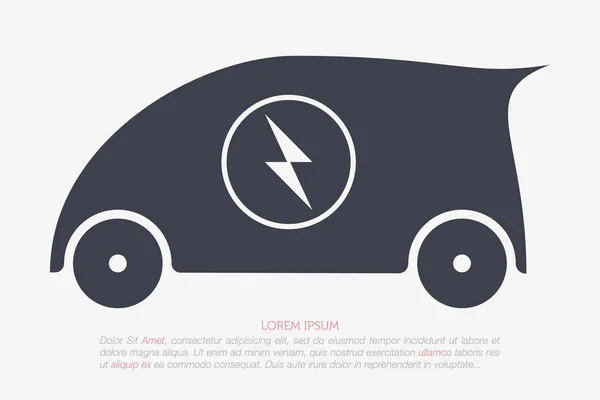 Electric Car Logo. Eco Vehicles Symbol. Ecological Transport Icon. Vector Isolated