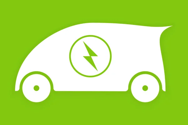 Electric Car Logo. Eco Vehicles Symbol. Ecological Transport Icon. Vector Isolated