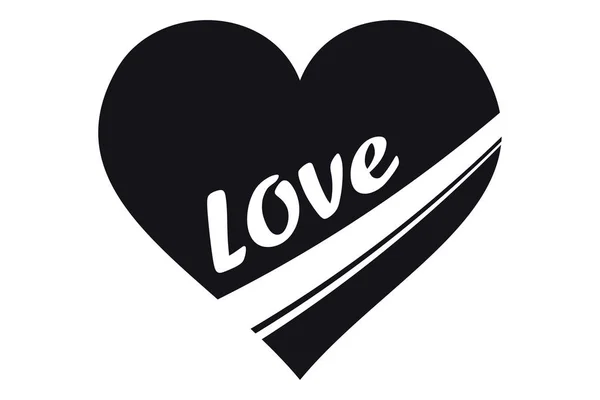 Icône Coeur Symbole Amour Joyeuse Saint Valentin — Image vectorielle