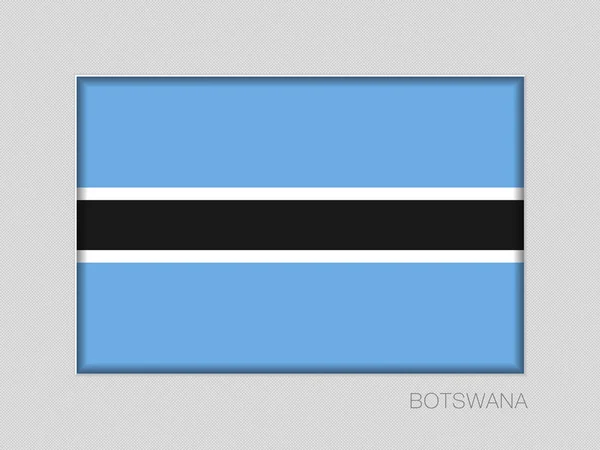 Bandera de Botswana. Ratio Nacional de Aspecto del Alférez 2 a 3 en Gray Ca — Vector de stock