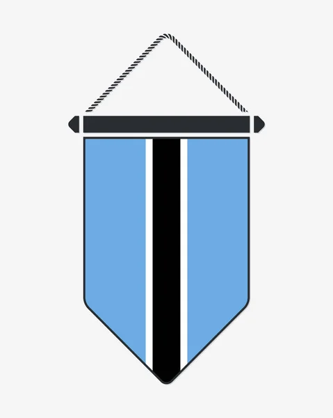 Vlag van Botswana. Vector teken en pictogram. Verticale wimpel. Vector — Stockvector