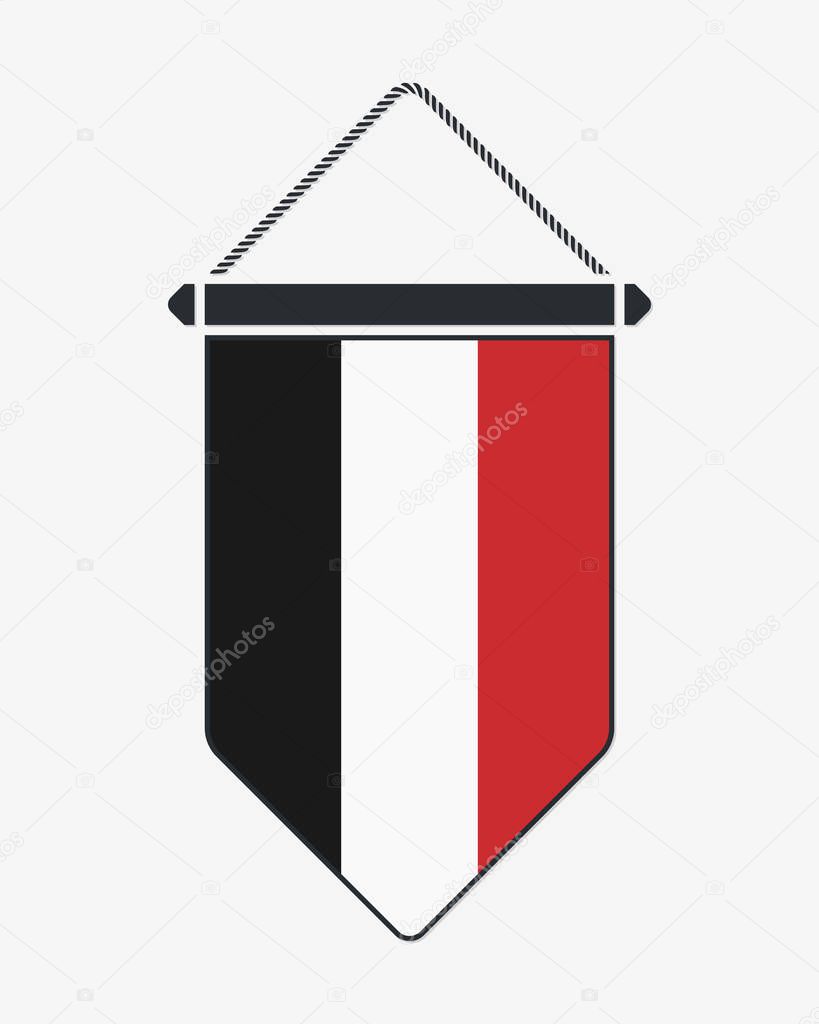 Historical Flag of Upper Volta. Vector Sign and Icon. Vertical P