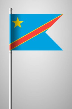 Flag of Democratic Republic of the Congo. National Flag clipart