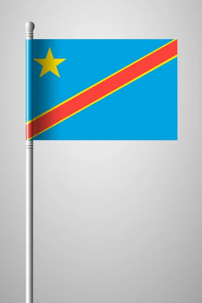 Bandera de la República Democrática del Congo. Bandera Nacional en — Vector de stock