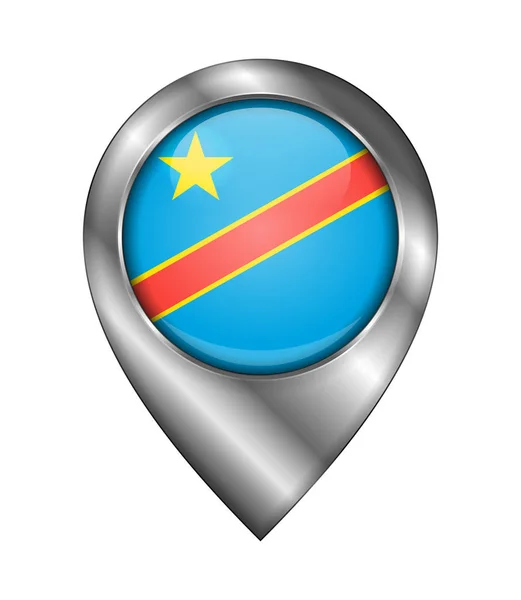Bandera de la República Democrática del Congo. Signo de vector e icono — Vector de stock