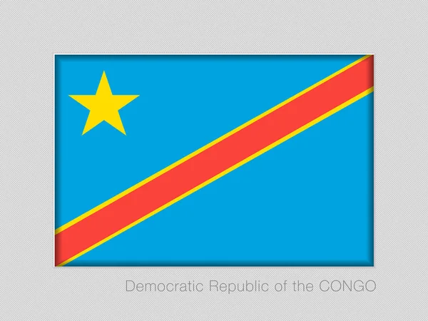 Bandera de la República Democrática del Congo. Insignia nacional — Vector de stock