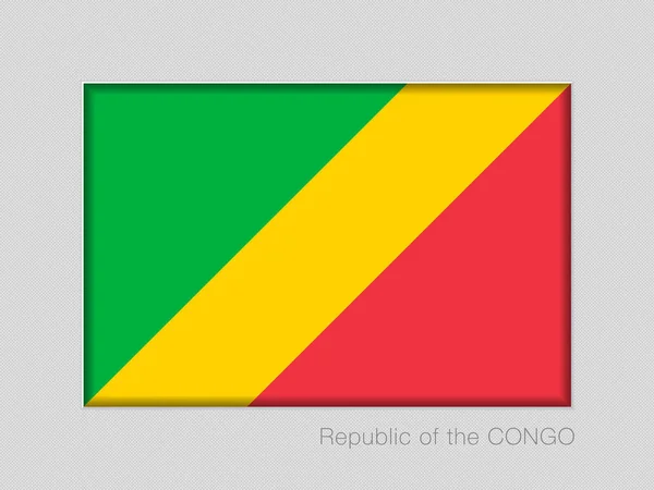 Bandera de República del Congo. Ratio Nacional de Aspecto del Alférez 2 a — Vector de stock