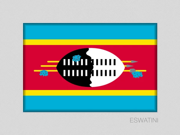 Bandera de Eswatini. Ratio Nacional de Aspecto del Alférez 2 a 3 en Gray Ca — Vector de stock