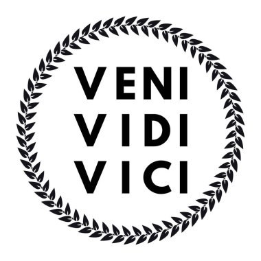 Veni Vidi Vici. Latince Alıntı Posteri. Tercümesi: Geldim, gördüm, fethettim. İlham verici Alıntı