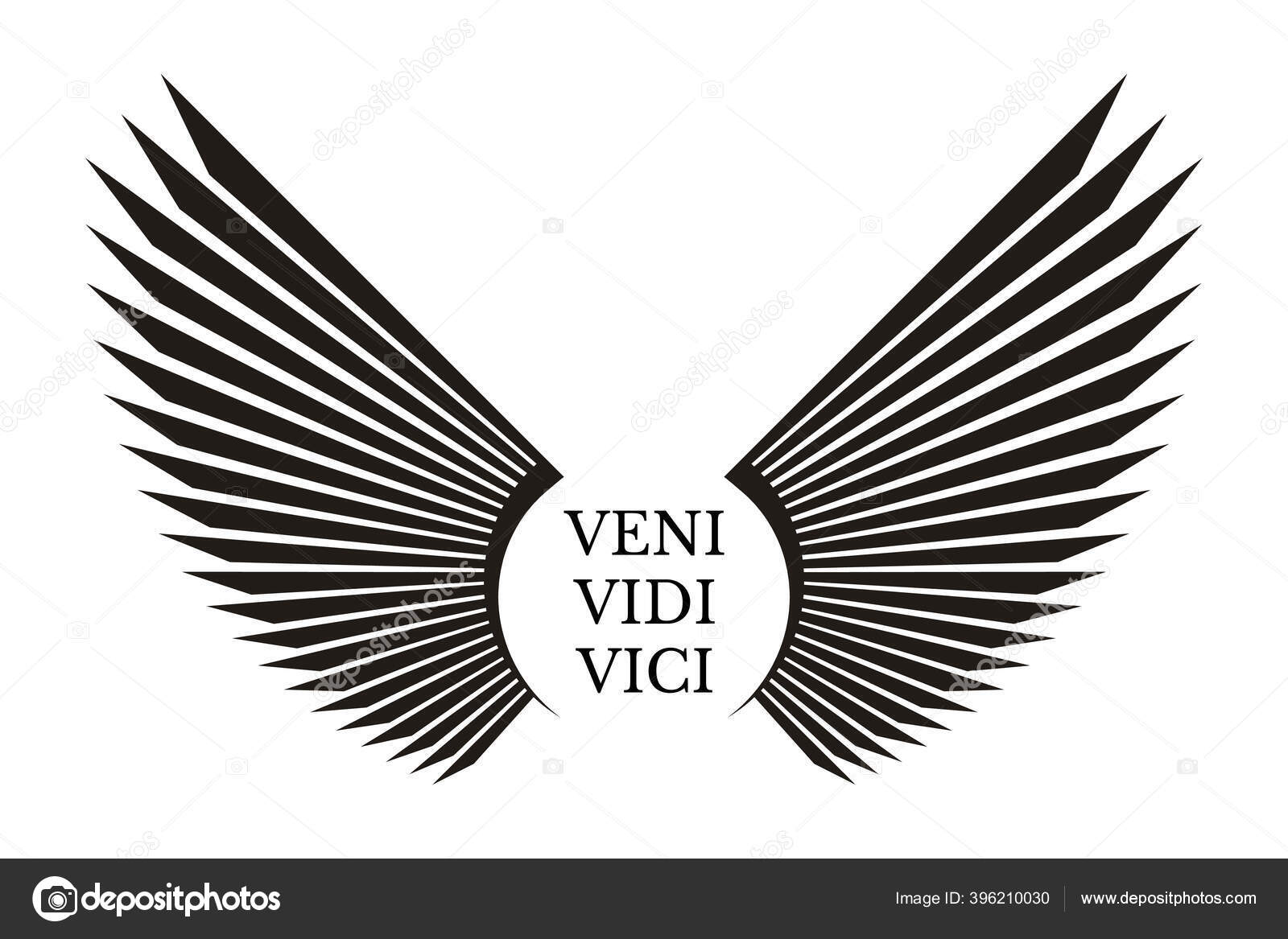 Veni Vidi Vici Poster Citação Latim Tradução Vim Conquistei Citação imagem  vetorial de Simeon.VD© 396209982