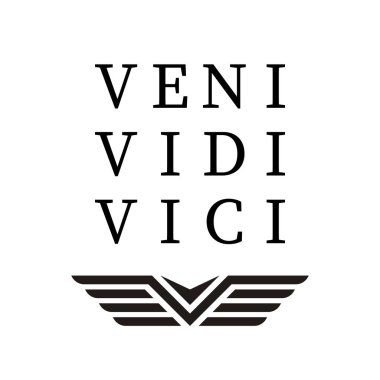 Veni Vidi Vici. Latince Alıntı Posteri. Tercümesi: Geldim, gördüm, fethettim. İlham verici Alıntı