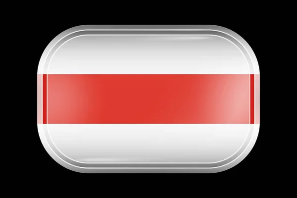 Беларусь Исторический Белый Красно Белый Флаг Matted Vector Icon Векторная — стоковый вектор