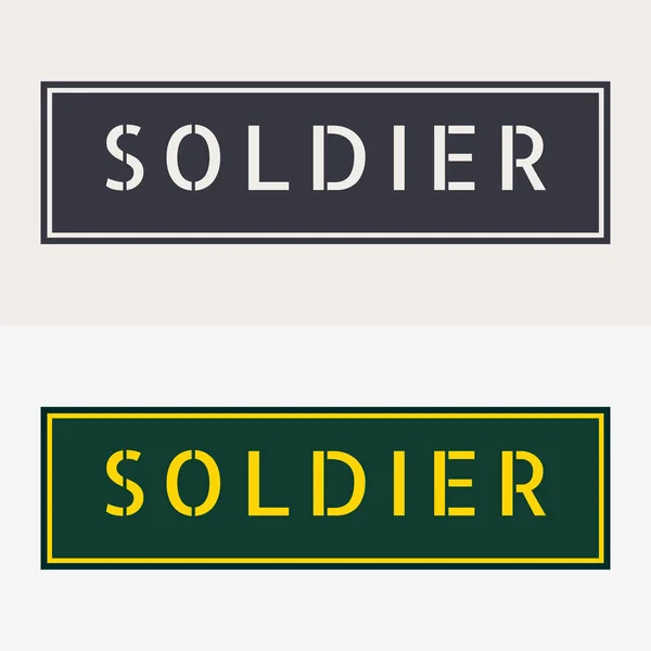 Patch Militari Distintivo Dell Esercito Emblema Del Soldato Elementi Design — Vettoriale Stock