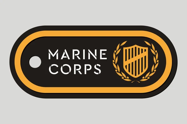 Token Militare Emblema Del Corpo Dei Marine Distintivo Dell Esercito — Vettoriale Stock