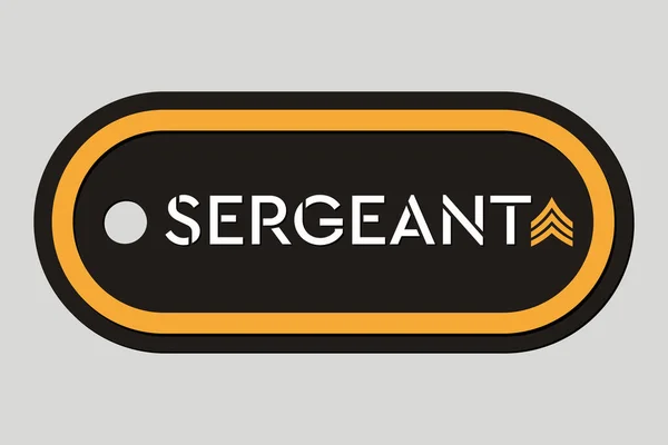 Token Militare Emblema Del Sergente Distintivo Dell Esercito Elementi Design — Vettoriale Stock