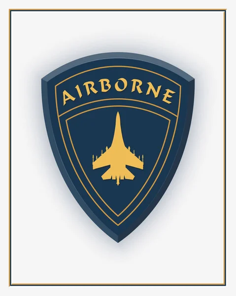 Luchtmacht Luchtlandingspatroon Militair Luchtvaart Logo Design Elementen Voor Militaire Stijl — Stockvector