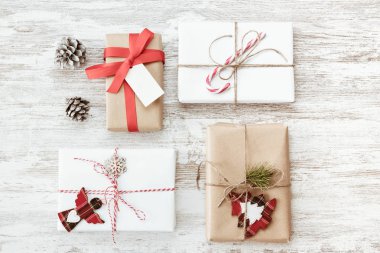 Mutlu Noeller ve yeni yıl için el yapımı Noel hediyesi