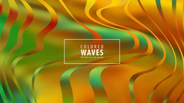 Modern renkli akışı poster. Mavi renk arka plan dalga sıvı formda. Sanat tasarım. Vektör çizim.