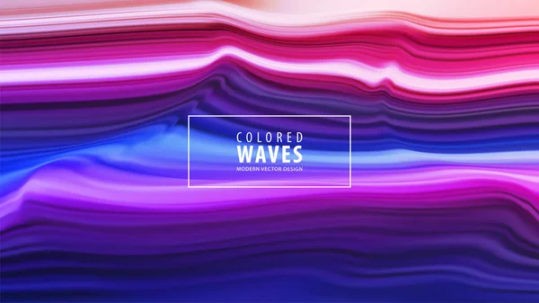 Сучасний барвистий плакат потоку. Хвиля Рідка форма на фоні синього кольору. Художній дизайн. Векторні ілюстрації . — стоковий вектор