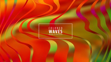 Modern renkli akışı poster. Mavi renk arka plan dalga sıvı formda. Sanat tasarım. Vektör çizim.