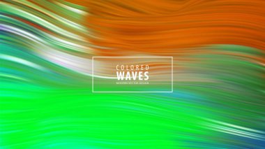 Modern renkli akışı poster. Mavi renk arka plan dalga sıvı formda. Sanat tasarım. Vektör çizim.