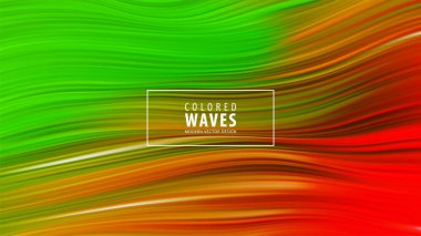 Modern renkli akışı poster. Mavi renk arka plan dalga sıvı formda. Sanat tasarım. Vektör çizim.