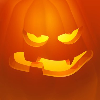 İçinde mum ile Gerçekçi vektör Halloween Halloween kabak. Evil Halloween Kabak Karikatür Emoji Yüz Karakter.