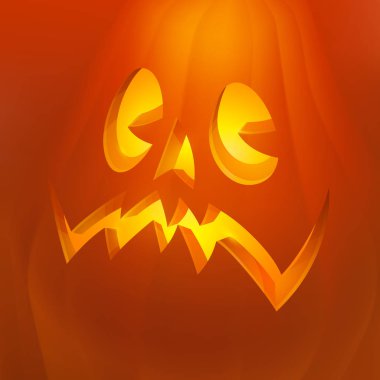 İçinde mum ile Gerçekçi vektör Halloween Halloween kabak. Evil Halloween Kabak Karikatür Emoji Yüz Karakter.