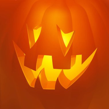 İçinde mum ile Gerçekçi vektör Halloween Halloween kabak. Evil Halloween Kabak Karikatür Emoji Yüz Karakter.