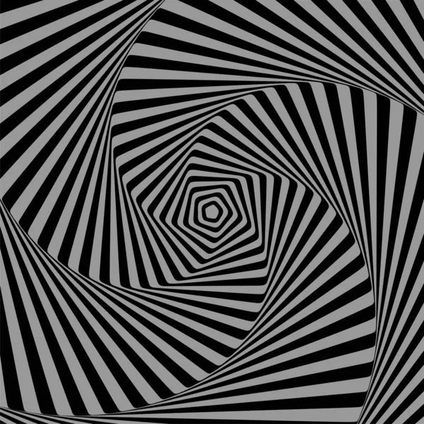 Ilusión abstracta en movimiento. Elemento hipnótico blanco y negro. Ilusión óptica. Vector. EPS10 — Archivo Imágenes Vectoriales