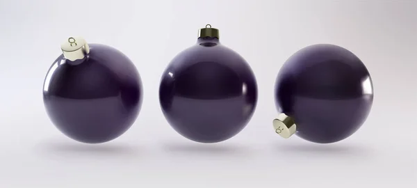 Vector 3D realista. Negro, bola de Navidad decorada con un arco negro realista y un brillante. Vector. EPS10 — Archivo Imágenes Vectoriales