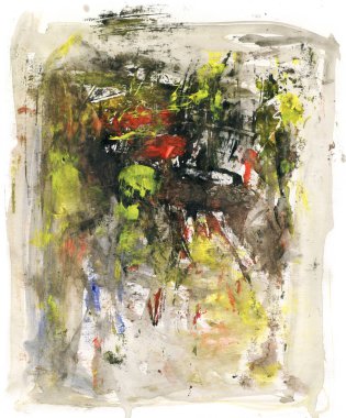 Soyut Kompozisyon, kağıt üzerinde sanat illüstrasyon resim akrilik