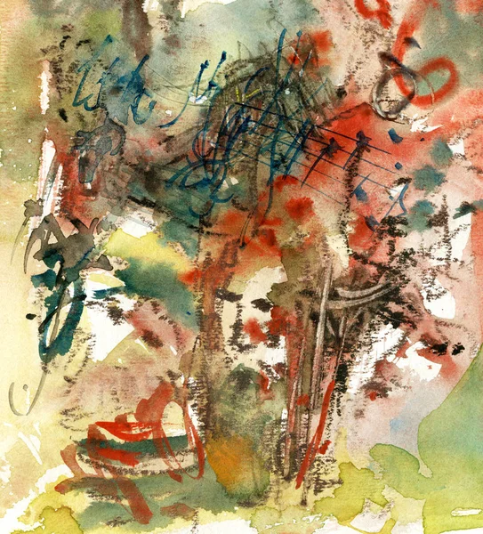 Music, abstract watercolor painting