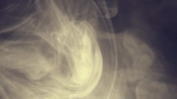Nuvens Fantásticas Fumaça Movimento Fundo Escuro Movimento Fumaça Devido Movimento — Vídeo de Stock