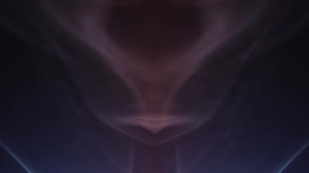 サイケデリックカラーファンタジー 快適なエロ幻覚 暗い背景に対する色の煙の複雑な飛行 — ストック動画